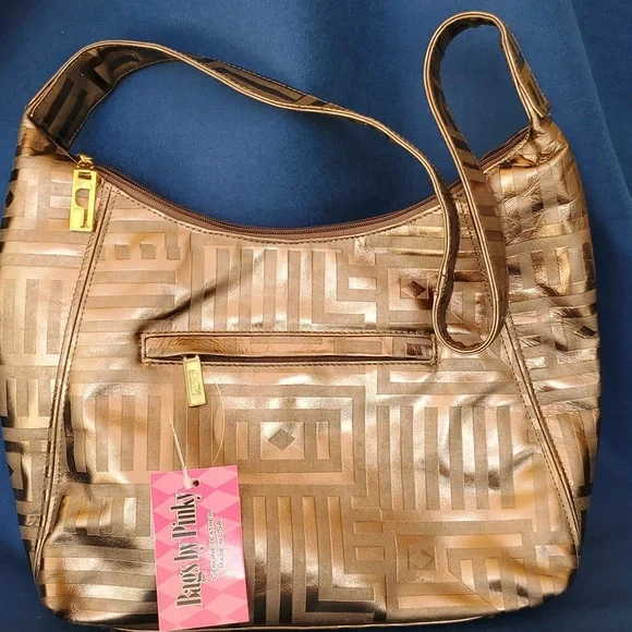 Pink bag hobo in genuine leather - Picture 4 of 4